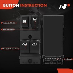 Front Left Driver Side Power Window Switch | Compatible with Nissan Quest