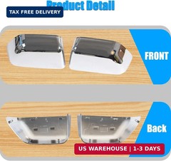 AUCERAMIC Chrome Plated Mirror Covers Caps Fit for Ford Super Duty 2017-2025 F-2