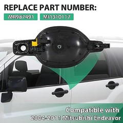 Outside Door Handle Black Textured Compatible with 2004-2011 Front Left