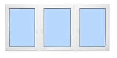 Elite Triple Window Tilt and Turn 144″ x 48″ in White