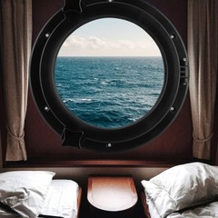 Black Porthole Marine Boat Portlight Hatch Yacht RV Port Light Window 215/265mm