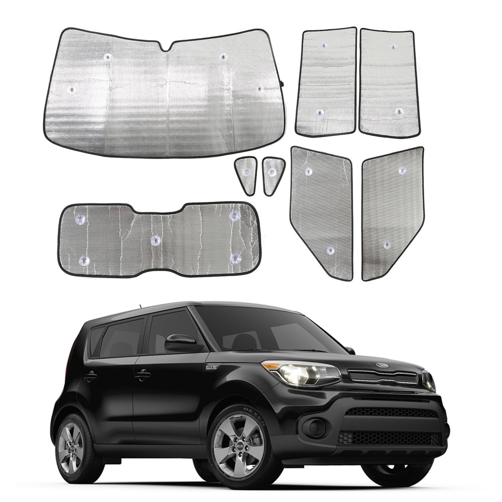 Windshield Sunshade Kit for Kia Soul 2009-2013 Accessories Front Rear Window …