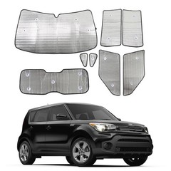Windshield Sunshade Kit for Kia Soul 2009-2013 Accessories Front Rear Window …