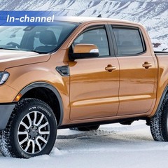 in-Channel Window Visors Rain Guards for 2019-2023 Ford Ranger SuperCrew, Win…