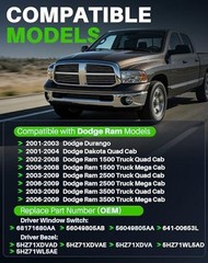 Power Window Switch Fit for 2002-2008 Dodge Ram 1500 2500 3500 Truck Black