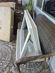 24 x 36White Awning Window, Double-Pane Clear Glass, Screen, Colonial GBG