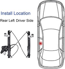 741-578 Rear Driver Side Power Window Regulator Motor Assembly Compatible Left