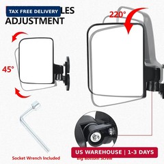 Tractor Mirrors, Strong Magnetic Side Mirrors for Tractors, Forklifts, Lawn Move