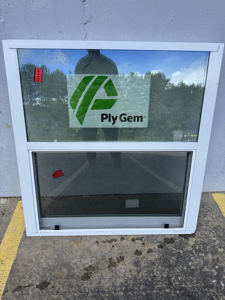 Ply Gem Aluminum Single Hung Window 37×38 Low E White New ( Unboxed) W Screen