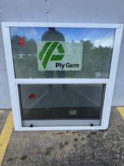 Ply Gem Aluminum Single Hung Window 37×38 Low E White New ( Unboxed) W Screen