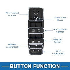 Power Window Switch No.68212784AA Front Left Driver Side Window Control Switch