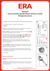 UPVC Window Handle Universal ERA Espag Upvc Key Locking Double Glazing 5 Spindle
