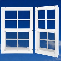 14″x21″ Shed Windows 2 Pack – Clear Tempered Glass, Metal Screen, Aluminum, Outd