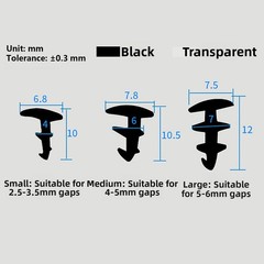 PVC Window Door Gasket Seal Draught Seal Protection Frame Profile Black/Clear