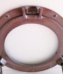 12″ Maritime Antique Brown Patina Nautical Porthole Round Window Glass Nautical