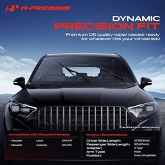 26″ + 18″ Windshield Wiper Blades Compatible with Mitsubishi Outlander 2014