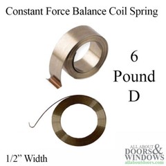 1/2″ Constant Force Balance Standard Coil Spring D #6 Pound