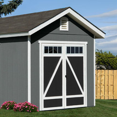 Shed Window 12″X24″ 2 Pack Transom Window Fixed Design with Tempered Glass, Perf