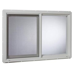 35.5 in. x 23.5 in. Utility Left-Hand Single Slider Vinyl Window Single Glass