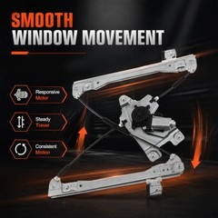 Front Left Driver Side Power Window Regulator W/Motor Electric Compatible with