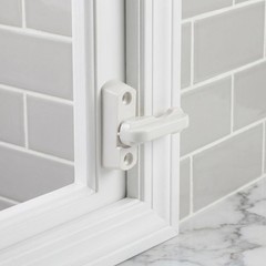1 Set Durable Plastic Window Lock with T Handle White Anti Theft Security
