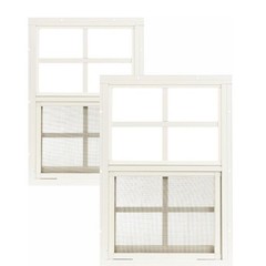 2 Pack 12×18 White Flush Mount Shed Windows Safety Glass Vertical Slider New