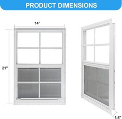 Heavy Duty 2 Pack 14″x21″ Shed Windows – Easy Installation, Stylish & Functional