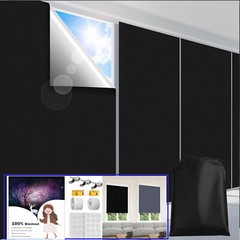 DIY Window Blackout Blinds No Drill Window Shades & Blinds with Stickers & Tabs