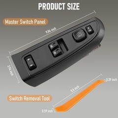 15883322 Driver Side Power Window Switch & Black Bezel Assembly/Fold Mirror |