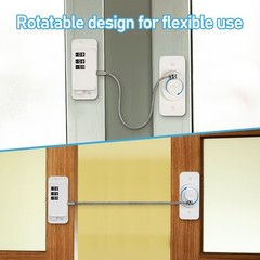 3Pcs Reusable Refrigerator Locks with Code Durable ABS Cabinet Safety Locks