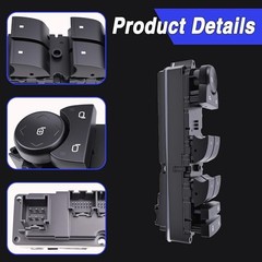 Power Window Switch for Silverado Tahoe 2007-2014 20835552 | Black ABS