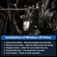 Rear Left Driver Side Power Window Lift Motor for Nissan Titan Pickup 2004