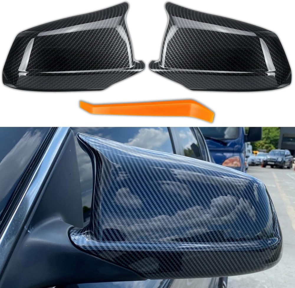 1 Pair Car Side Mirror Covers Caps Replacement for 2010-2013 BMW 5 Series F10 52
