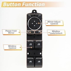Front Left Driver Power Window Switch for Ford Expedition 2018-2022 F-150