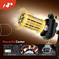 Rear Passenger Side Power Window Regulator with Motor (2-Pin) | Compatible