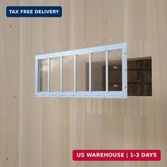 NeatiEase 2 Pack Shed Windows 10″x35″, Transom Window Fixed Design with Tempered