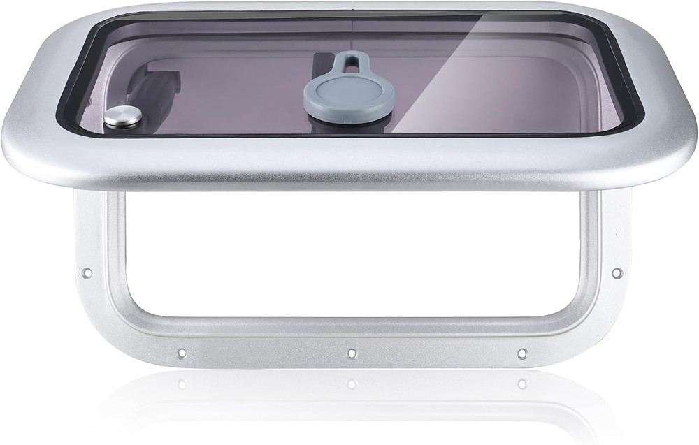 16.2″ X10.5″ Rectangular Deck Hatch,Aluminum Alloy Boat Porthole Window,Push Out