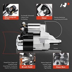 Starter Motor Compatible with Mazda 3 2004 2005 2006 2007 2008 2009, L4 2.0L,