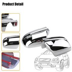 AUCERAMIC Chrome Plated Mirror Covers Trims for 2007-2021 Toyota Tundra for 2…