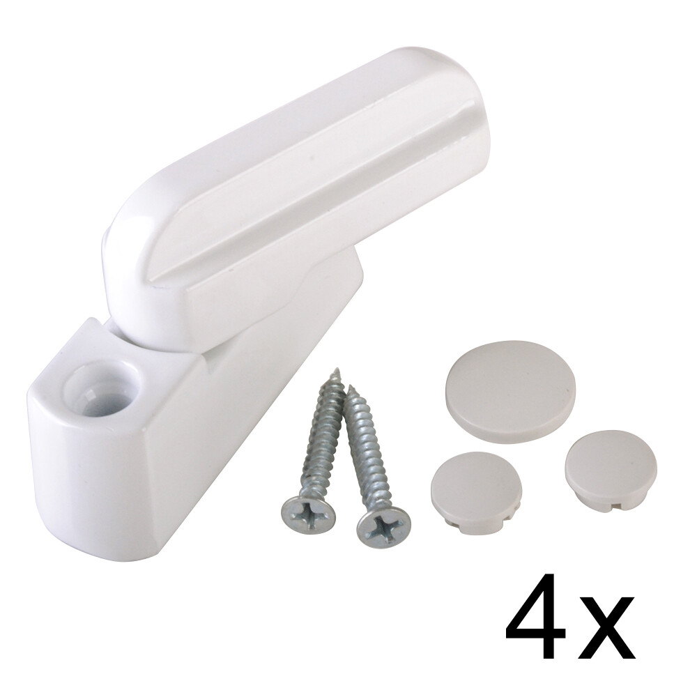 4X UPVC Window Door Safety Security Restrictor Sash Jammer Latch Lock White 2025