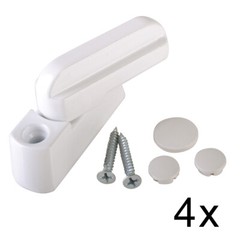4X UPVC Window Door Safety Security Restrictor Sash Jammer Latch Lock White 2025