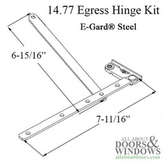 Truth 14.77 Series Egress Casement window hinge arm kit 2-9/32″ Opening