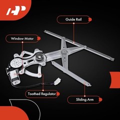 Power Window Regulator with 2-Pin Motor Compatible with Front Driver Side