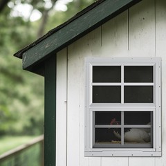 2 Pack 18″ x 23″ White Shed Windows – Flush Mount Aluminum