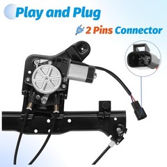 Vurkcy Rear Driver Side Window Regulator with Motor Compatible with 2000-2007 Ch