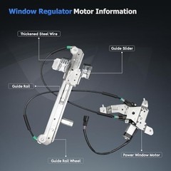 OTO-K Rear Passenger Side Window Regulator w/Motor Front Right 748-229