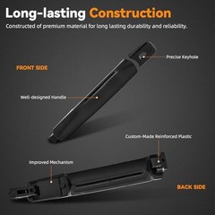 1pc Front Driver Left Side Black Exterior Door Handle w/Key Hole Compatible
