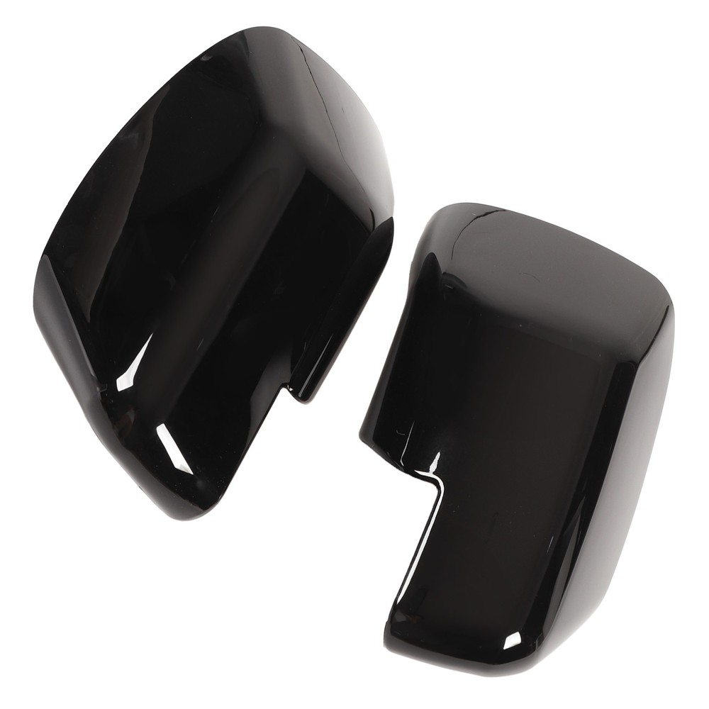1 Pair Glossy Black Door Rear View Mirror Cover Cap Improve Appearance For HJRA