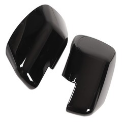 1 Pair Glossy Black Door Rear View Mirror Cover Cap Improve Appearance For HJRA