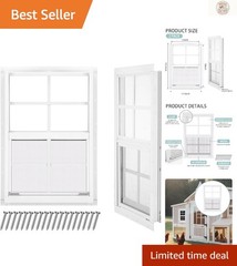 Durable 12″x18″ Sliding Windows – 2 Pack with Tempered Glass for Versatile Use